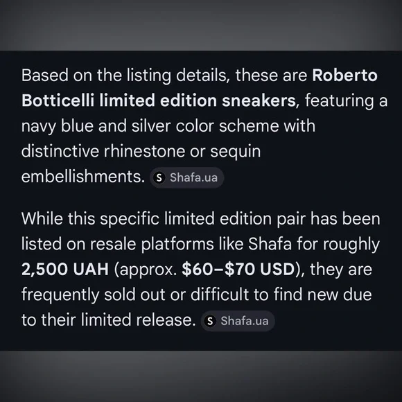 Limited edition Boticelli Blue Leather sneakers - Picture 5 of 16